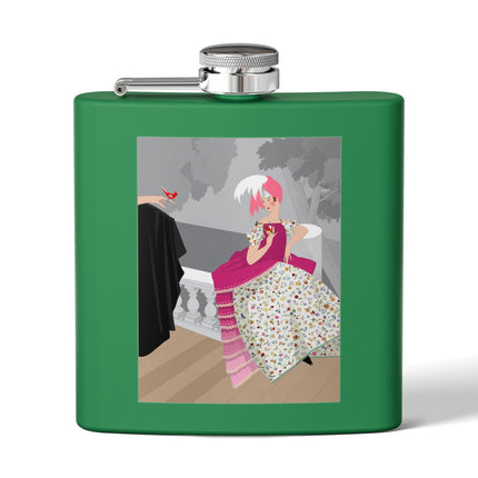 The Red Bird Stainless Steel Flask – Gentle Storybook Charm & Elegant Whimsy