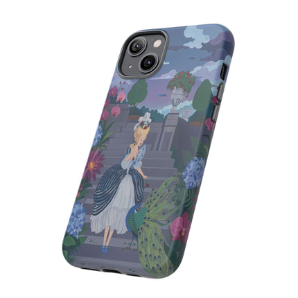 🦚🌸 The Peacock Garden Terrace Phone Case – Art Deco Floral Elegance