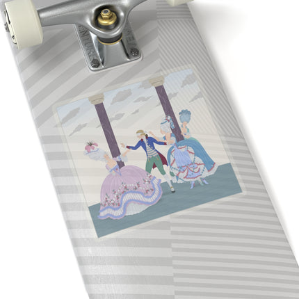🎭🌸 Blindman’s Bluff Kiss-Cut Stickers – Rococo Courtship Whimsy