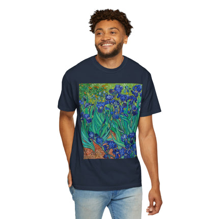 Irises by Van Gogh Unisex Garment-Dyed T-shirt