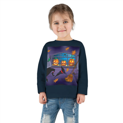 Whimsical Halloween Mischief Toddler Long Sleeve Tee
