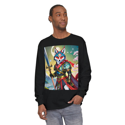 Cyberpunk Samurai Dog Long Sleeve T-Shirt