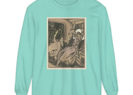 L’Attentat by Fernand Siméon Garment-dyed Long Sleeve T-Shirt