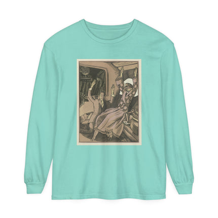 L’Attentat by Fernand Siméon Garment-dyed Long Sleeve T-Shirt