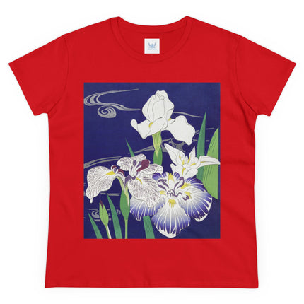 Irises by Kogyo Tsukioka Women's Midweight Cotton Tee