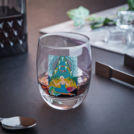 Art Deco Christmas Elegance Whiskey Glass