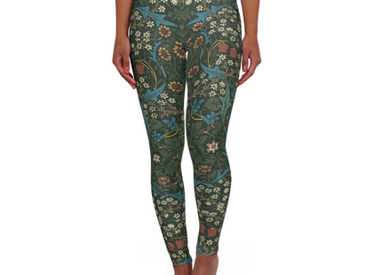 Blackthorn by William Morris High Waisted Yoga Leggings (AOP)