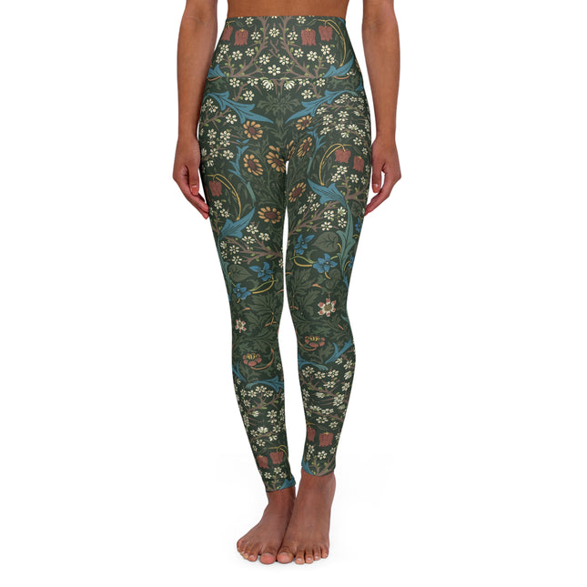 Blackthorn by William Morris High Waisted Yoga Leggings (AOP)