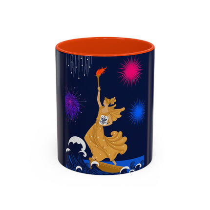 Liberty's Triumph Colorful Mugs – Art Deco Glory & Triumphant Spirit