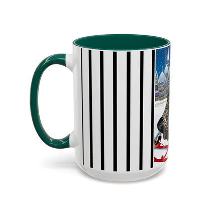 Elegant Winter Woman in Sleigh Colorful Mugs (11oz, 15oz)