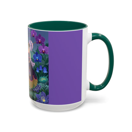 The Ladies Of The Moonlit Garden Colorful Mugs – Art Deco Floral Elegance