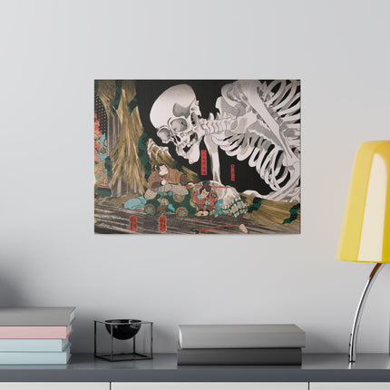 Mitsukuni Defying the Skeleton Spectre by Utagawa Kuniyoshi Matte Canvas, Stretched, 0.75"