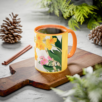 Golden Bow Orchid by Tanigami Kônan Colorful Mugs (11oz, 15oz)