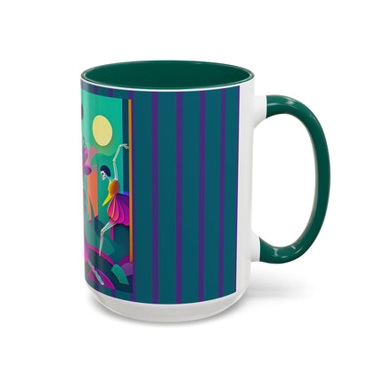 Dance of the Skeleton Ballerinas Colorful Mugs (11oz, 15oz)