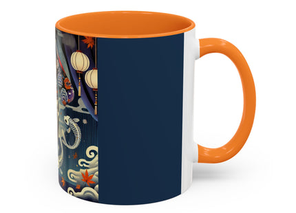 Skeleton Kabuki Performer Colorful Mugs (11oz, 15oz)