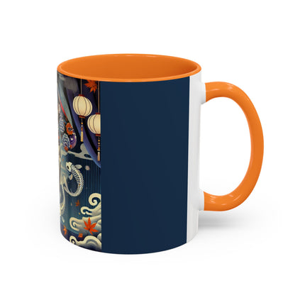 Skeleton Kabuki Performer Colorful Mugs (11oz, 15oz)