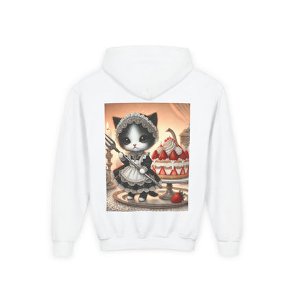 Patisserie Kitten Youth Hooded Sweatshirt – Sweet Charm & Storybook Delight