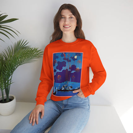 Fireworks in Venice by George Barbier Heavy Blend™ Crewneck Sweatshirt