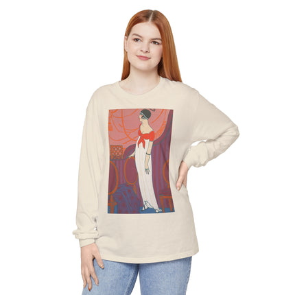 L’Entracte by Georges Lepape Garment-dyed Long Sleeve T-Shirt