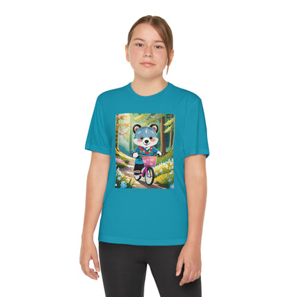 Furry Cyclist Youth Competitor Tee – Woodland Adventure & Playful Charm
