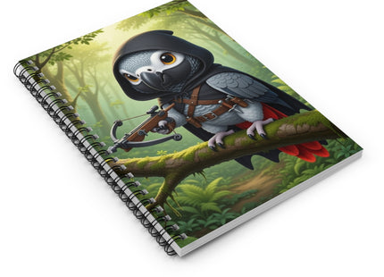 The African Grey Sentinel Spiral Notebook - Ruled Line