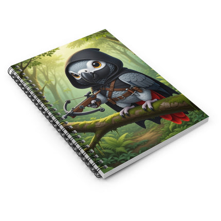 The African Grey Sentinel Spiral Notebook - Ruled Line