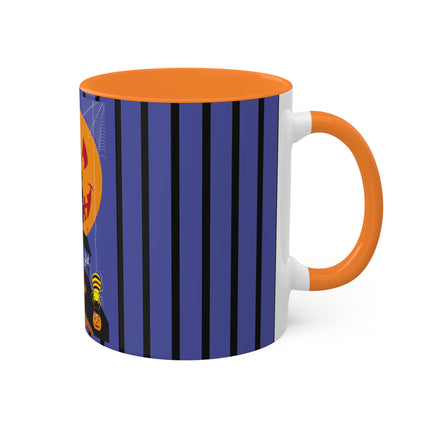 Halloween Night at the Haunted House Colorful Mugs, 11oz