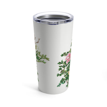 Peonies and Birds by Okamoto Shuki Tumbler 20oz