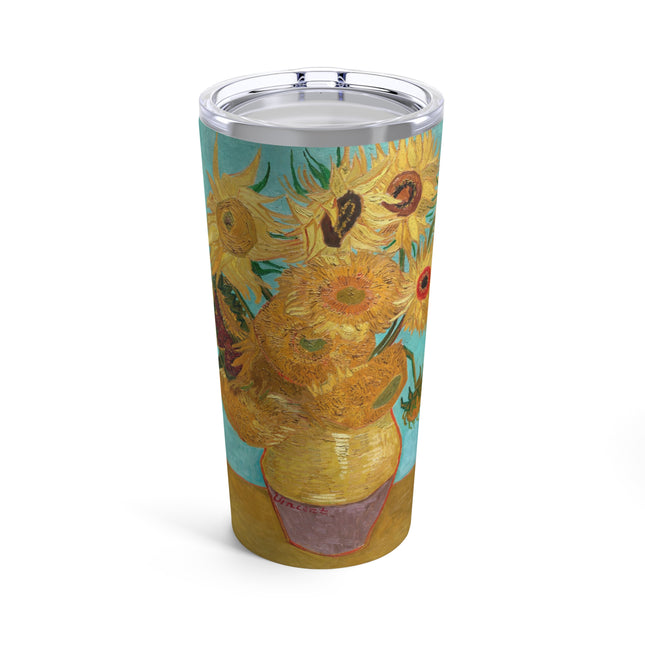 Vase with Twelve Sunflowers by Vincent Van Gogh Tumbler 20oz