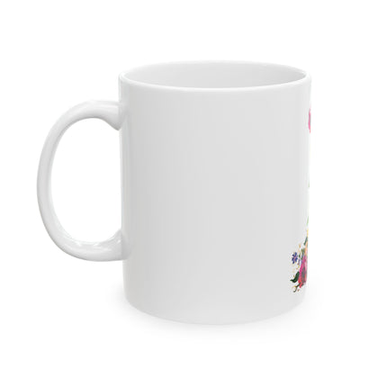 Blooming Splendor: A Floral Transformation Ceramic Mug 11oz