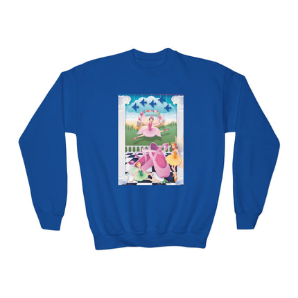 Graceful Enchantment Youth Crewneck Sweatshirt – Ballet Beauty & Artistic Expression