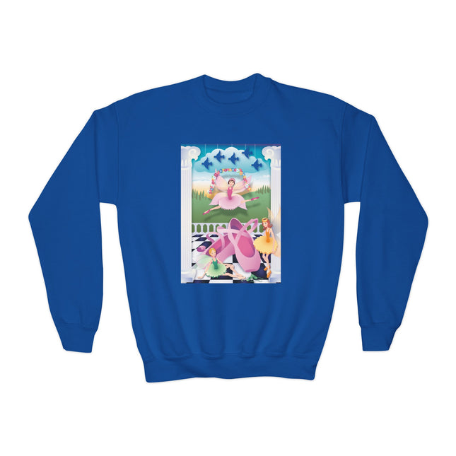 Graceful Enchantment Youth Crewneck Sweatshirt – Ballet Beauty & Artistic Expression