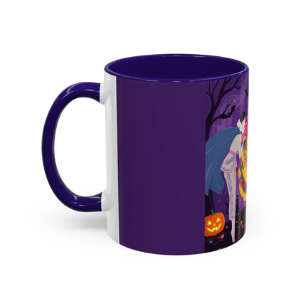 🎭🌹 The Harlequin Rose Masquerade Colorful Mug – Theatrical Halloween Romance