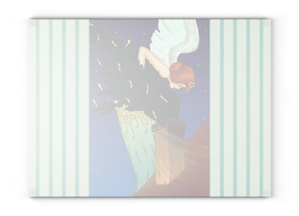 The Christmas Angel Glass Cutting Board