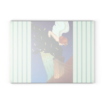 The Christmas Angel Glass Cutting Board