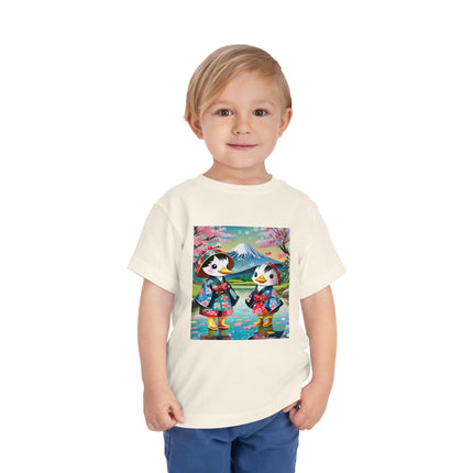 Rainy Day Ducks Toddler Short Sleeve Tee