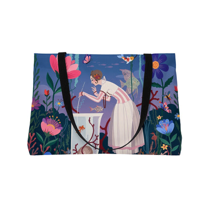 🐠🌸 The Enchanted Aquarium Garden Weekender Tote Bag – Art Deco Underwater Fantasy