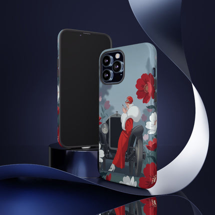 🚗🌺 The Lady Of The Grand Touring Car Phone Case – Art Deco Motoring Elegance