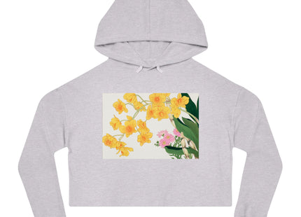 Golden Bow Orchid by Tanigami Kônan Women’s Cropped Hooded Sweatshirt