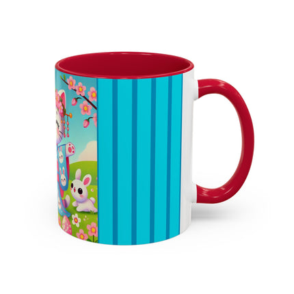 Springtime Kitten’s Easter Joy Colorful Mugs (11oz, 15oz)