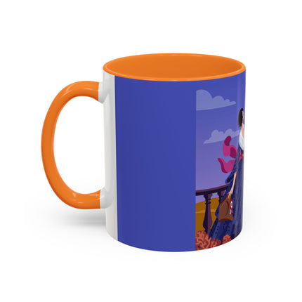 The Dawn Serenade Colorful Mug (11oz, 15oz) – Rooster Beauty, Morning Charm & Art Deco Elegance