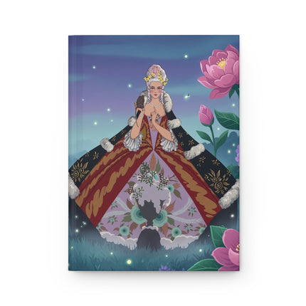 🌙✨ The Lady Of The Firefly Garden Hardcover Journal – Art Deco Moonlit Elegance