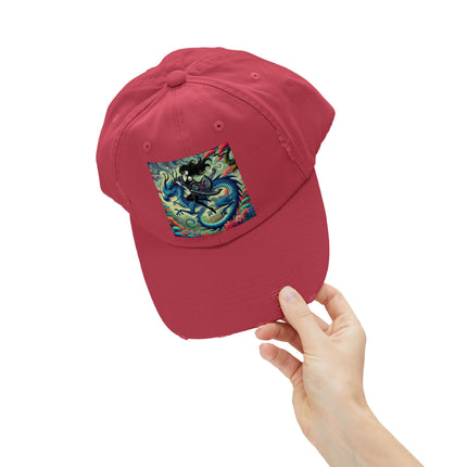 Mystic Guardian of the Sky Unisex Distressed Cap