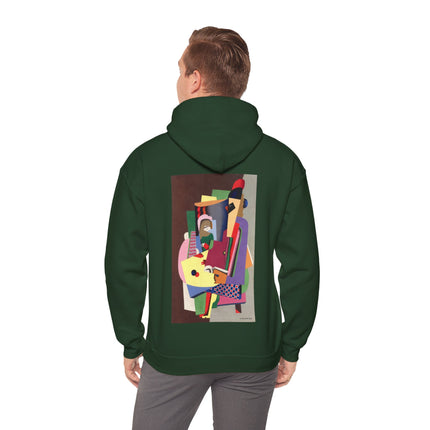 The Piano Lesson by Georges Valmier Heavy Blend™ Hooded Sweatshirt
