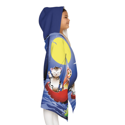 Embarking on a Moonlit Journey Youth Hooded Towel