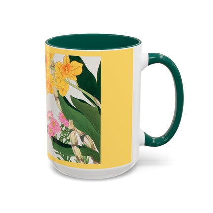 Golden Bow Orchid by Tanigami Kônan Colorful Mugs (11oz, 15oz)
