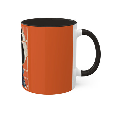 The Actor Bandō Hikosaburō V and the Mo troupe by Tsukioka Yoshitoshi Colorful Mugs, 11oz