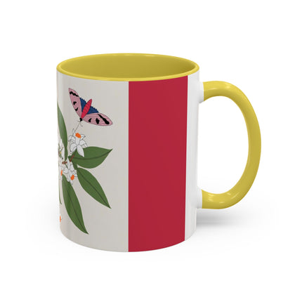 Blue Tit & Butterfly Colorful Mugs – Spring Harmony & Delicate Beauty