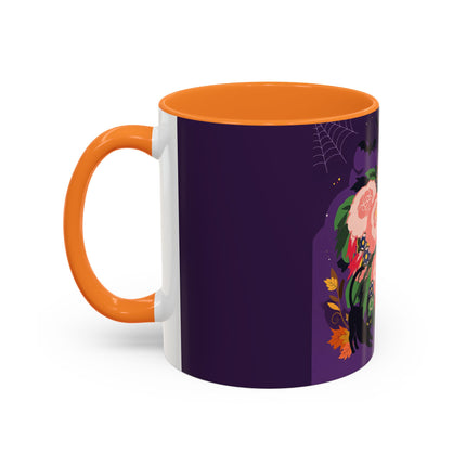 🌹🎃 The Lady Of The Haunted Rose Garden Colorful Mug – Romantic Halloween Charm