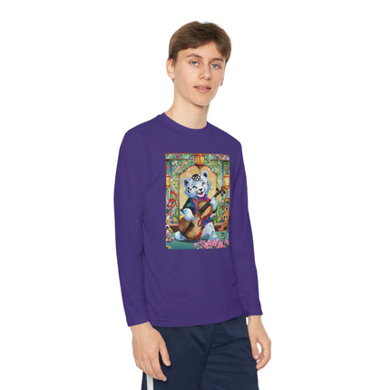 Melodies of the Snow Lion Cub Youth Long Sleeve Competitor Tee – Musical Magic & Enchanted Adventure